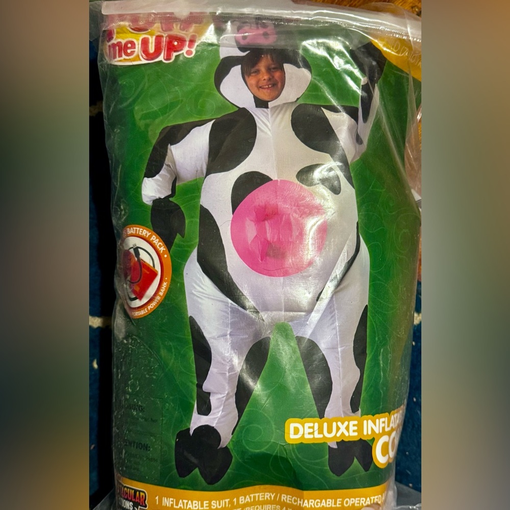 Kids inflatable cow costume